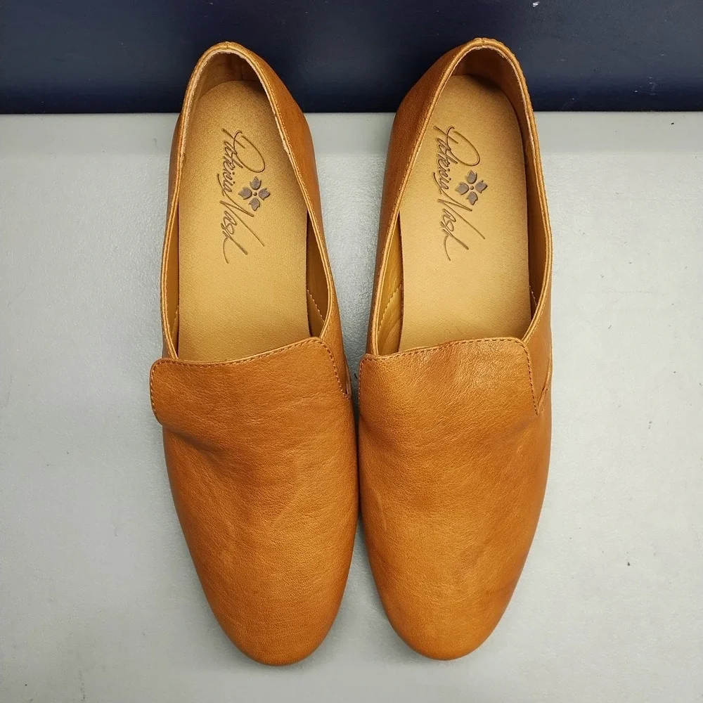 Patricia Nash Designs Loafers Mens US 9.5M Brown Cuban Heel Comfort Slip On‎ EUC